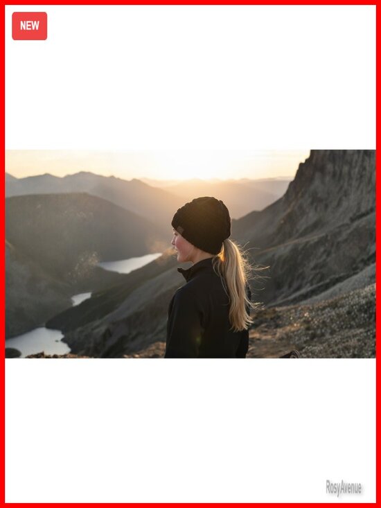 Criss Cross Ponytail Beanie for Women - Warm Winter Knit Hat with Ponytail Hole main image 5